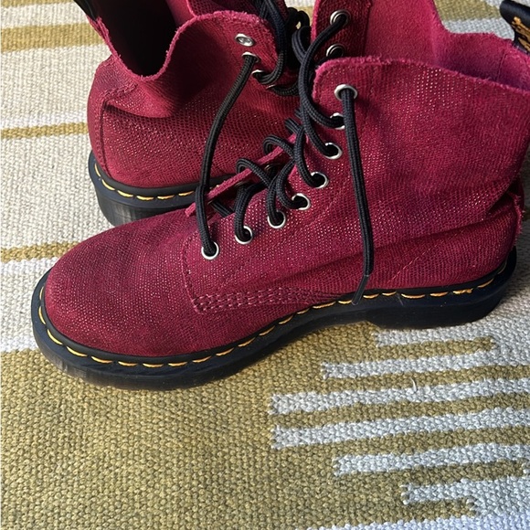 Dr. Martens Shoes - Dr.Martens 1460 Pascal Burgundy Textured Leather